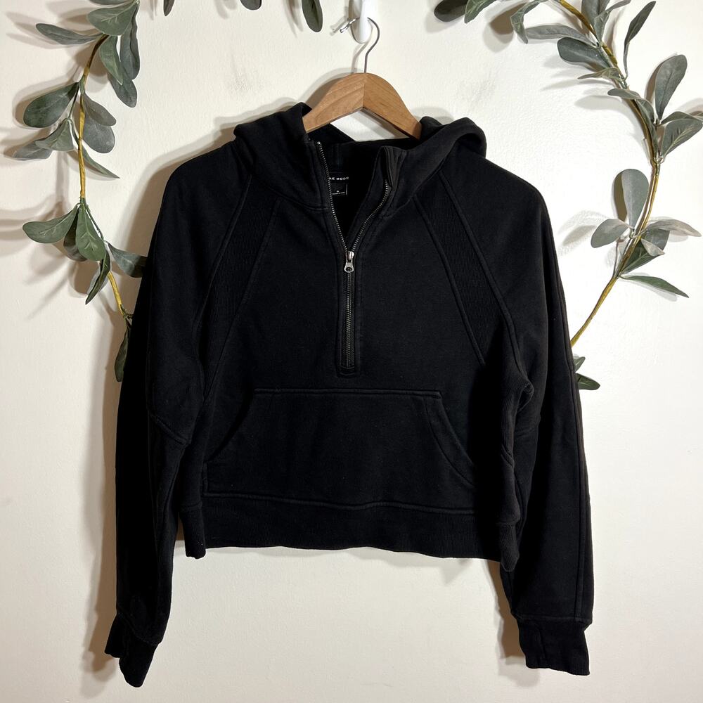 Rae Mode Black 1/2 Zip Hoodie